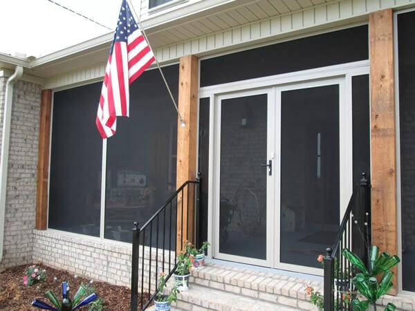 USA flag and Door